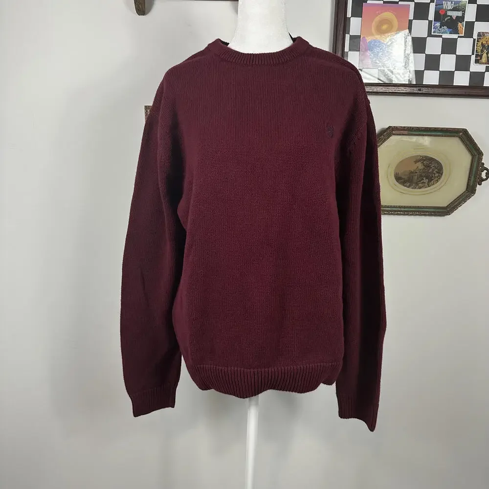 Chaps Burgundy Knit Sweater‎